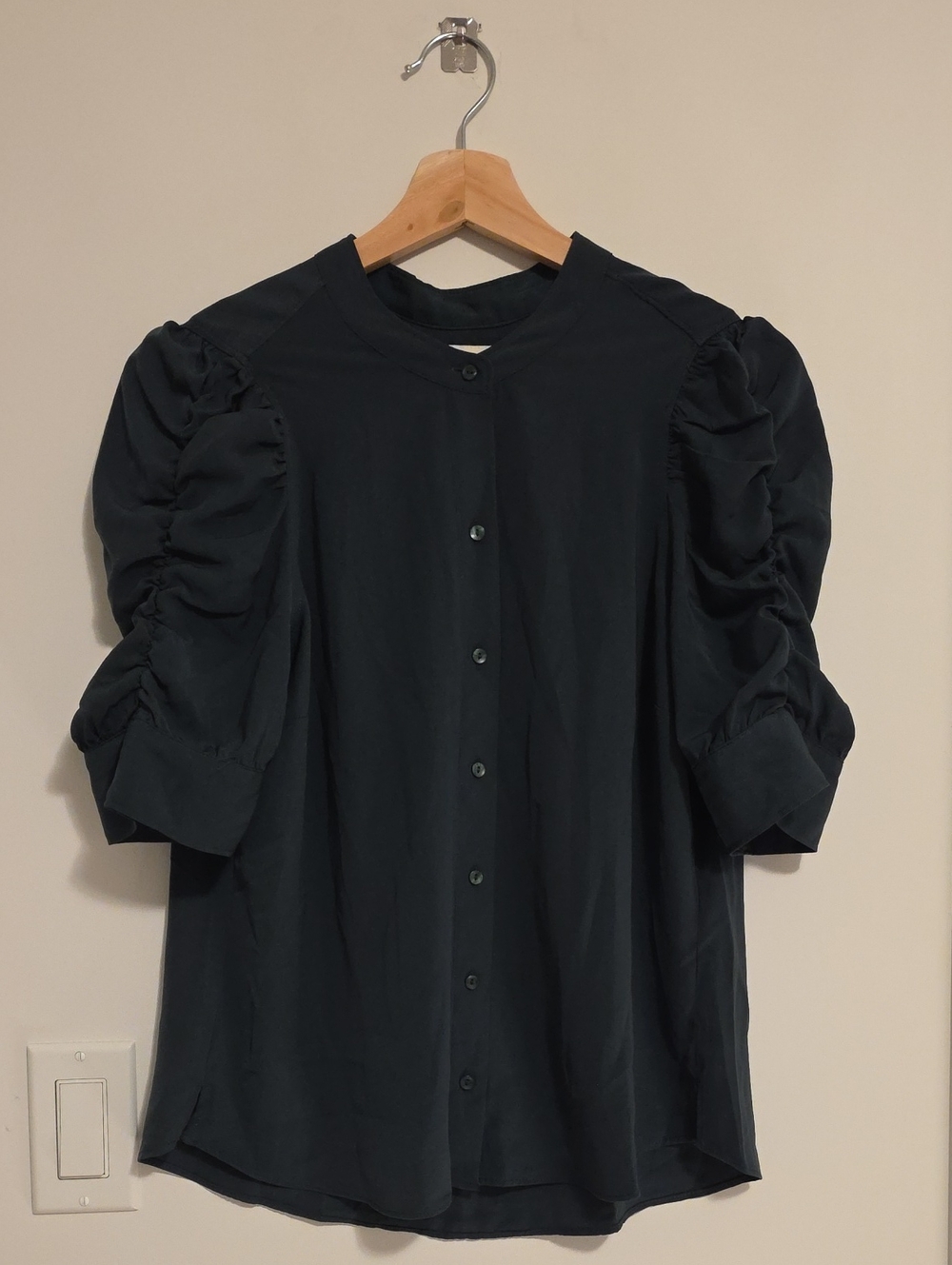 Abercrombie & Fitch Dark Teal Button-Front Top